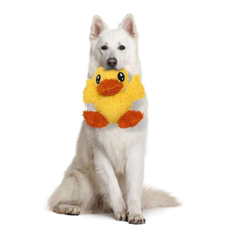 MIGHTY- Microfiber Ball Duck â€“ Made with Squeaker Balls and Minimal Stuffing. Strong & Tough. Interactive Play Dog Toy. Machine Washable & It Floats - Image 4
